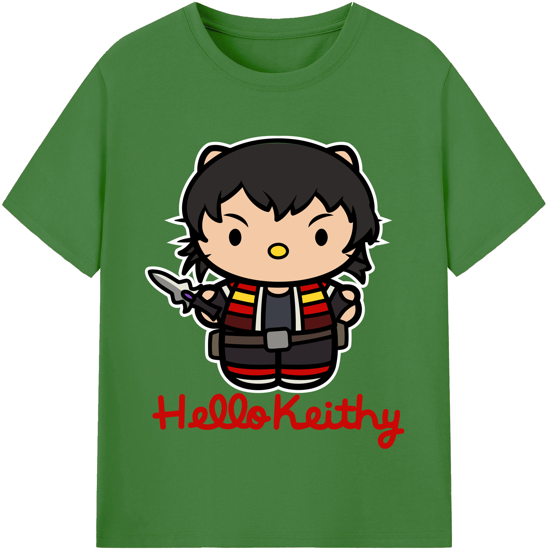 （画像用） Hello Kitty ハローキティ レディースカジュアルプリントTシャツ（綿100％）